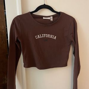 Cropped brown California top